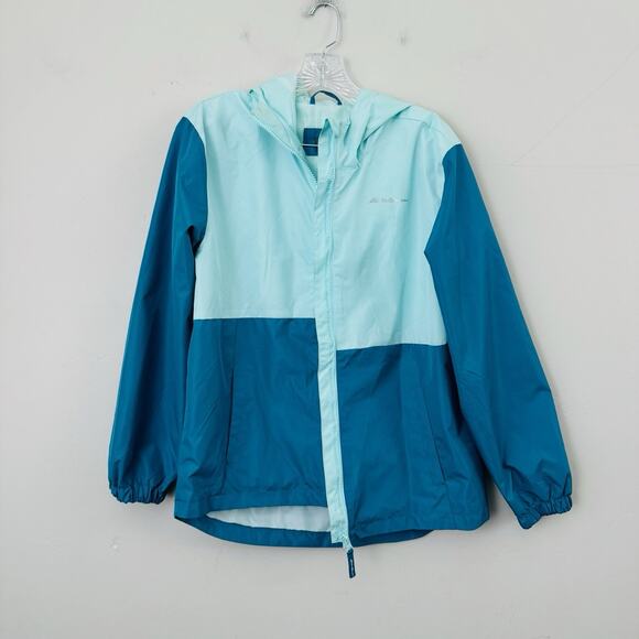 Eddie Bauer Lone Peak Blue Color Block Windbreaker Boys Size L - Picture 1 of 11
